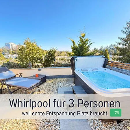 Sonnenterrasse - 3 Schlafzimmer, Whirlpool & Alpenblick - Perfekt Fuer Romantik Oder Familienurlaub Mit Kind , Hund Willkommen By Ferienwohnenamsee - Apartamento Uberlingen